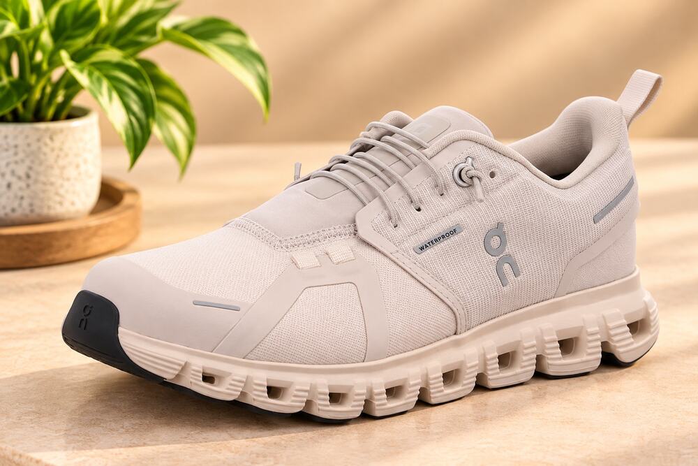 NWT On Women's Cloud 6 Waterproof Shoes Pearl Cream Size 6 Medium